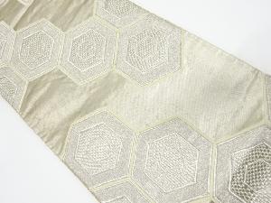 アンティーク　亀甲に市松模様織出し袋帯（材料）
